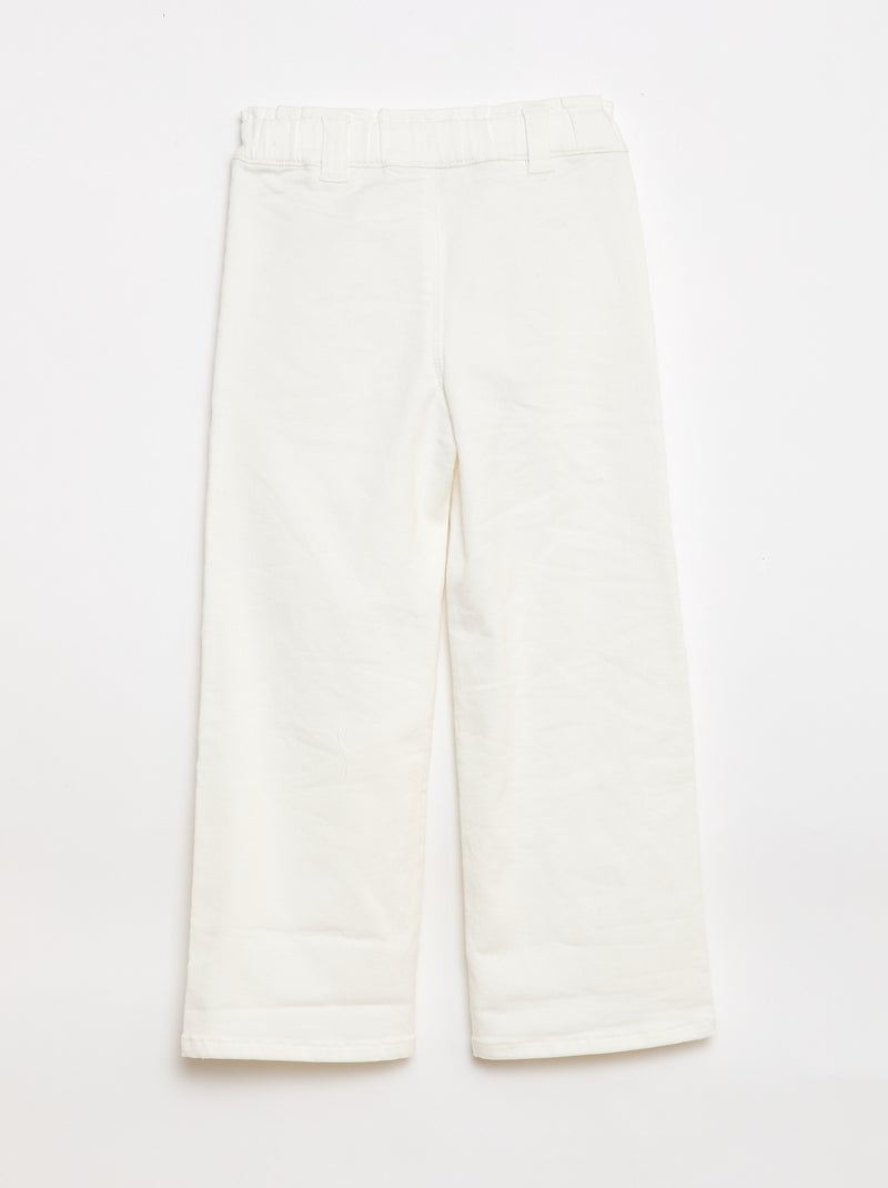 Pantalon wide legs - collection facile à enfiler BLANC - Kiabi