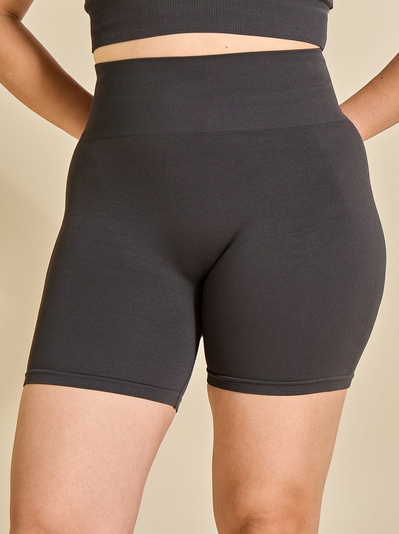 Pantaloncino ciclista sportivo a costine - (ekstract) Nero - Kiabi