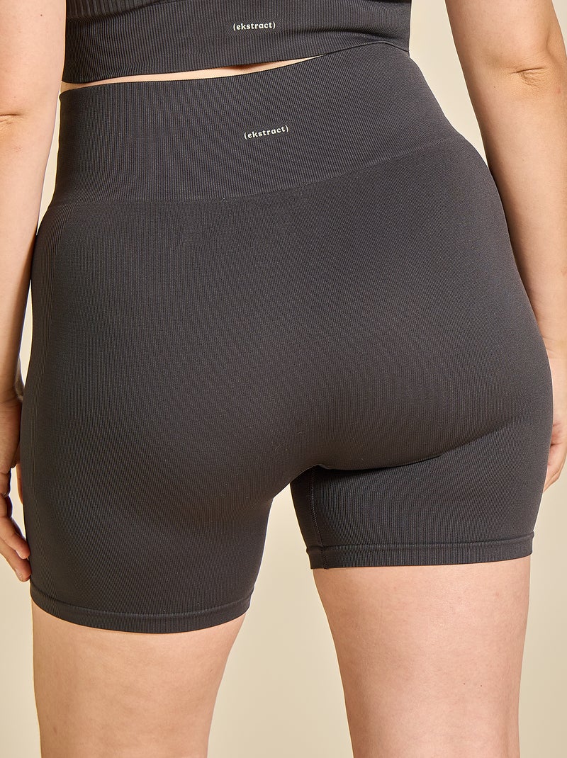 Pantaloncino ciclista sportivo a costine - (ekstract) Nero - Kiabi