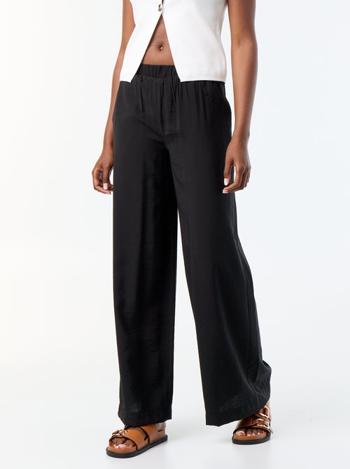 Pantalone a gamba larga con 2 tasche - Kiabi