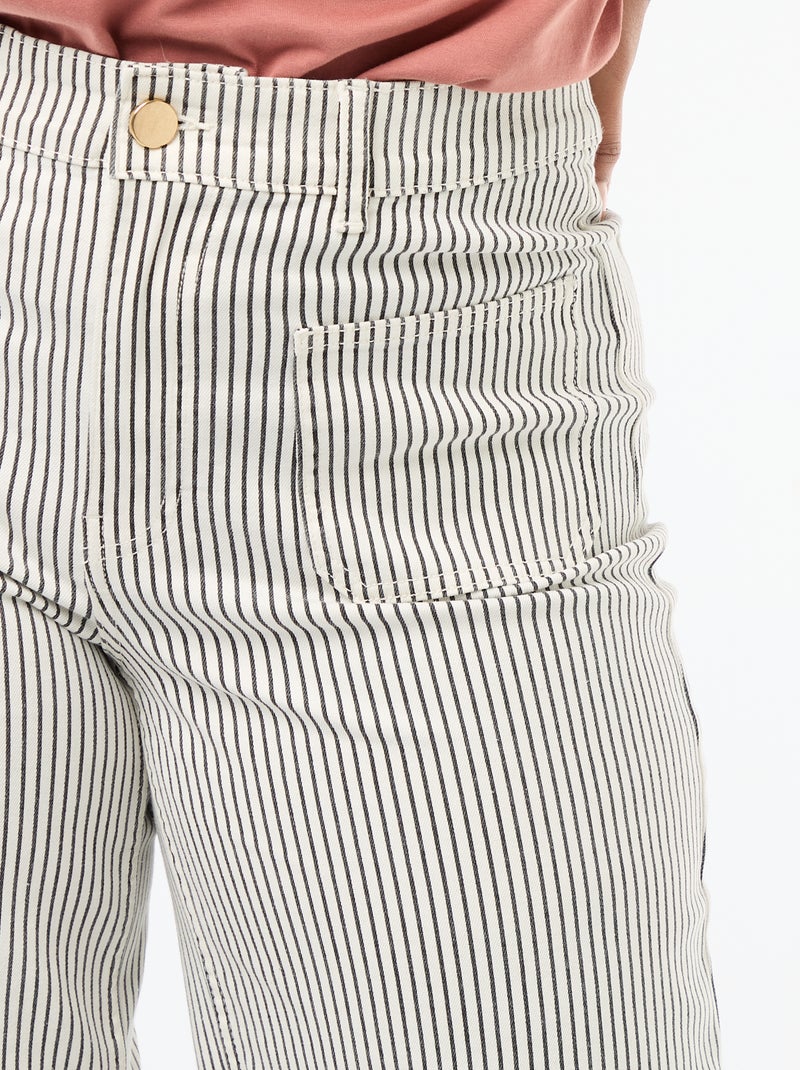 Pantalone a gamba larga / wide leg vita standard Bianco - Kiabi