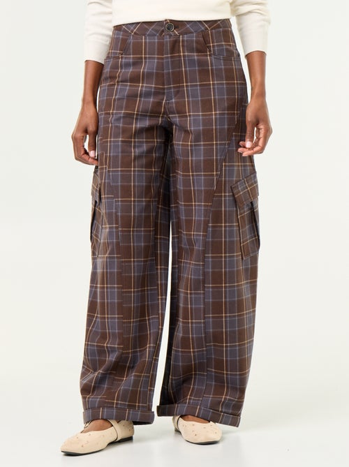 Pantalone a palloncino a quadri - Kiabi