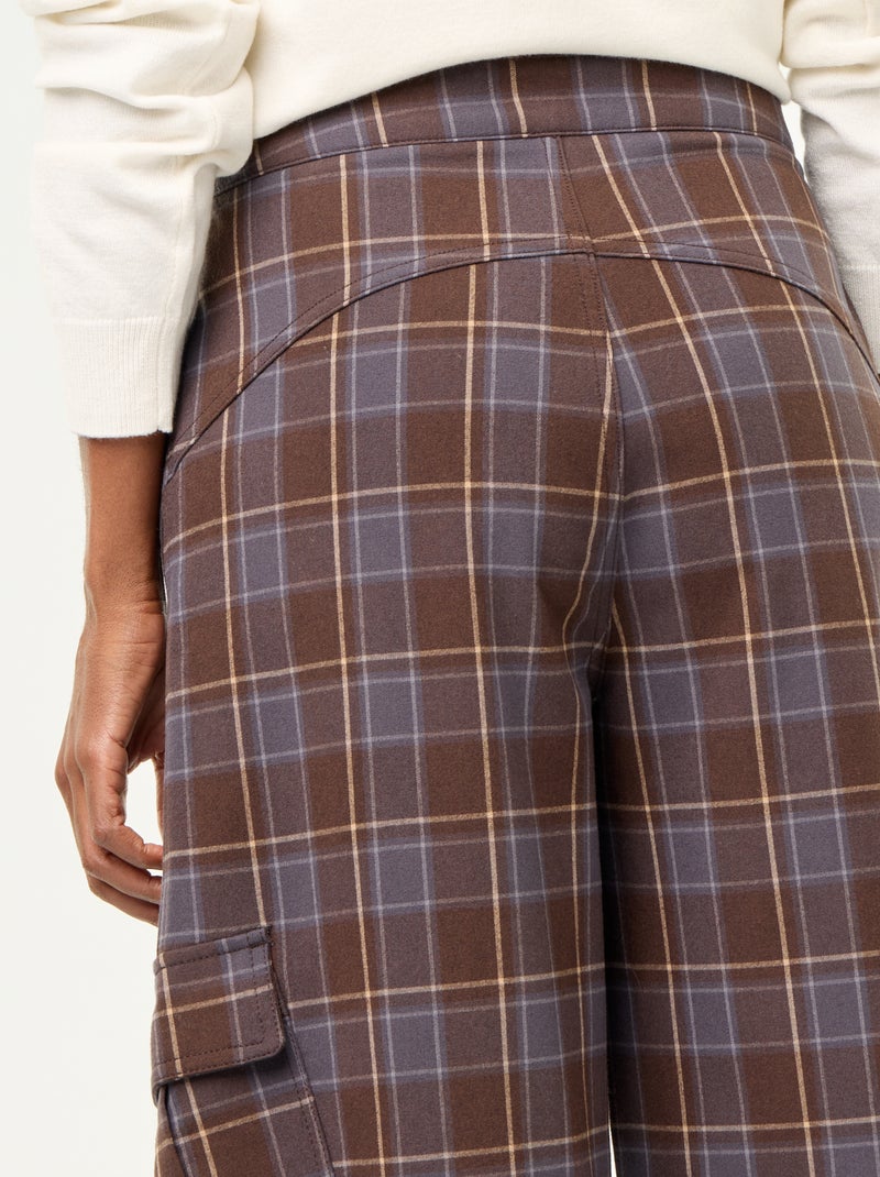 Pantalone a palloncino a quadri Marrone - Kiabi