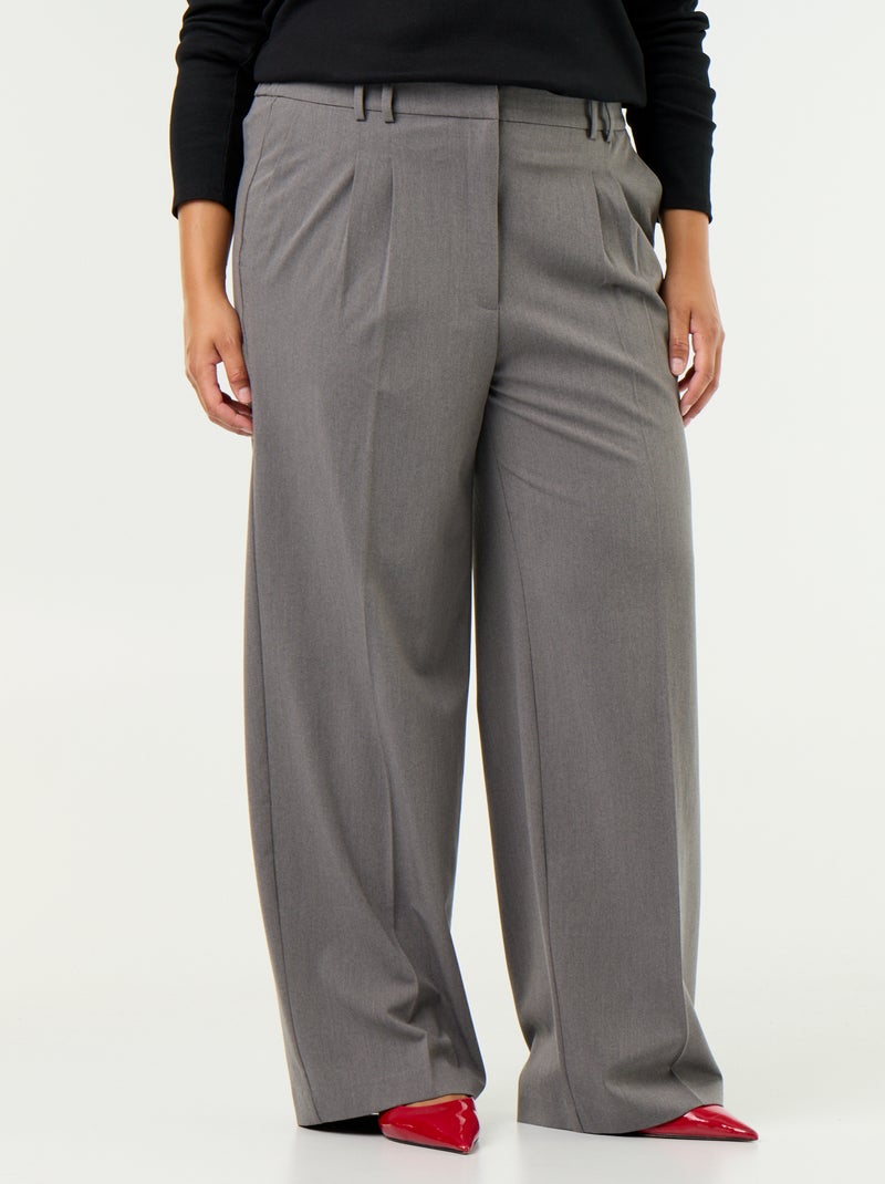 Pantalone a sigaretta ampio Grigio - Kiabi