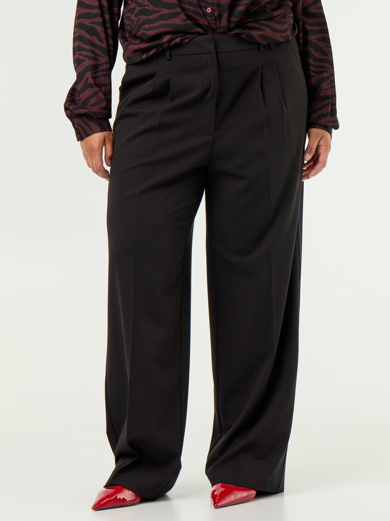 Pantalone a sigaretta ampio Nero - Kiabi