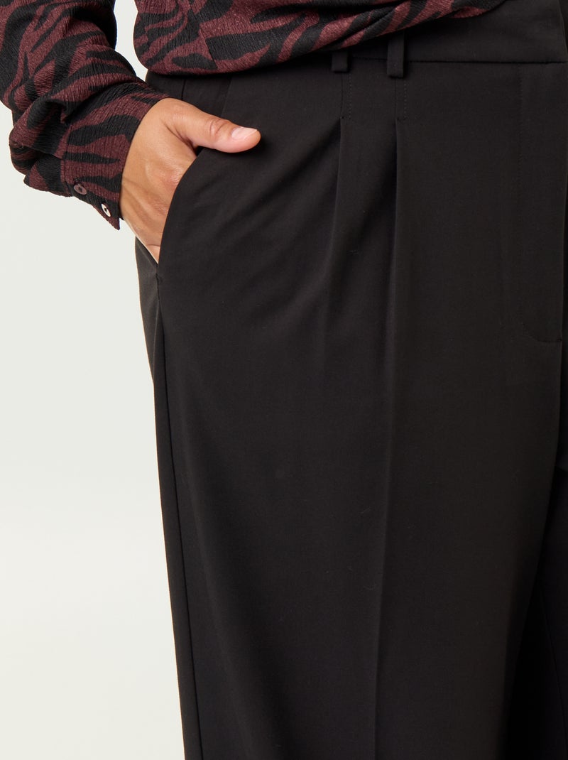 Pantalone a sigaretta ampio Nero - Kiabi
