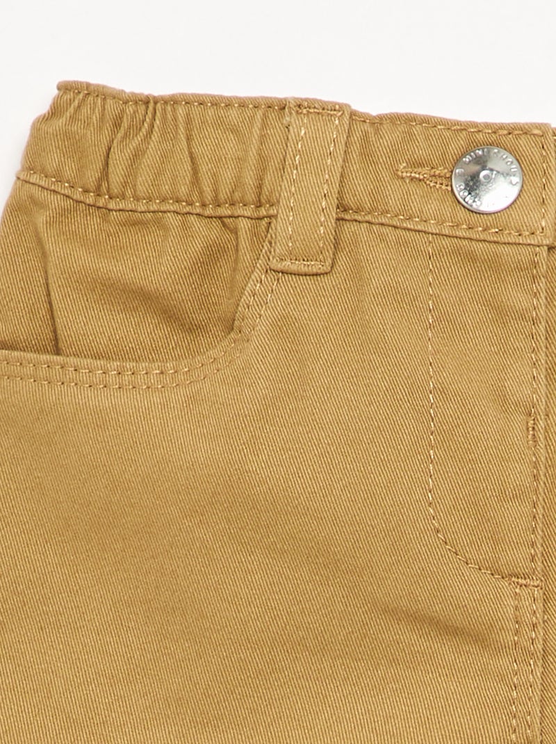Pantalone a tinta unita con fondo a balze Verde - Kiabi