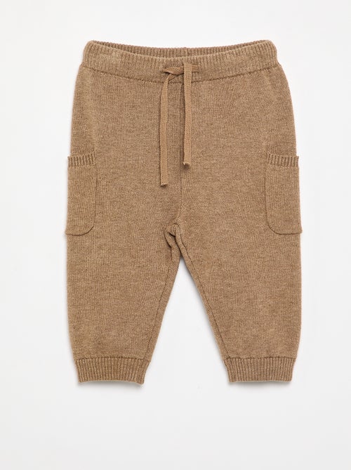 Pantalone a tinta unita in maglia - Kiabi