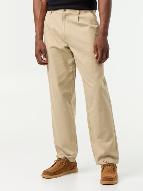 Pantalone ampio a tinta unita, vestibilità rilassata - Kiabi Pantalone ampio a tinta unita, vestibilità rilassata - Kiabi