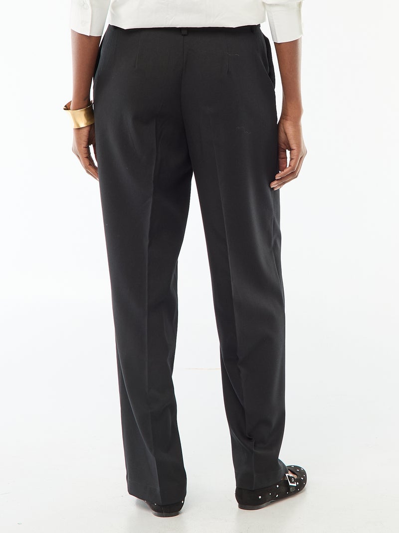 Pantalone ampio a vita alta con cintura e passanti Nero - Kiabi