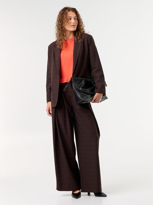 Pantalone ampio a vita alta con pinces - Kiabi Pantalone ampio a vita alta con pinces - Kiabi