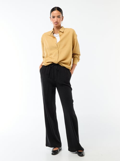 Pantalone ampio da donna in lino - Kiabi