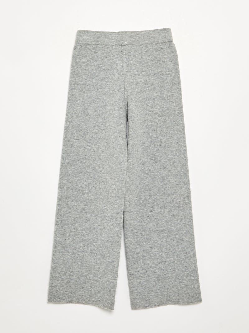 Pantalone ampio in maglia compatta Grigio - Kiabi