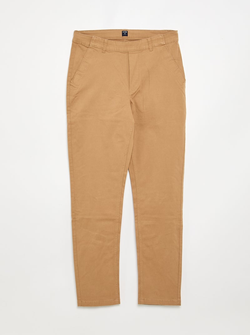 Pantalone chino - collezione facile da indossare Beige - Kiabi