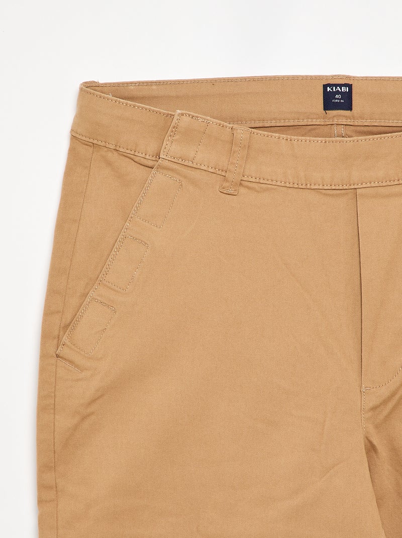 Pantalone chino - collezione facile da indossare Beige - Kiabi