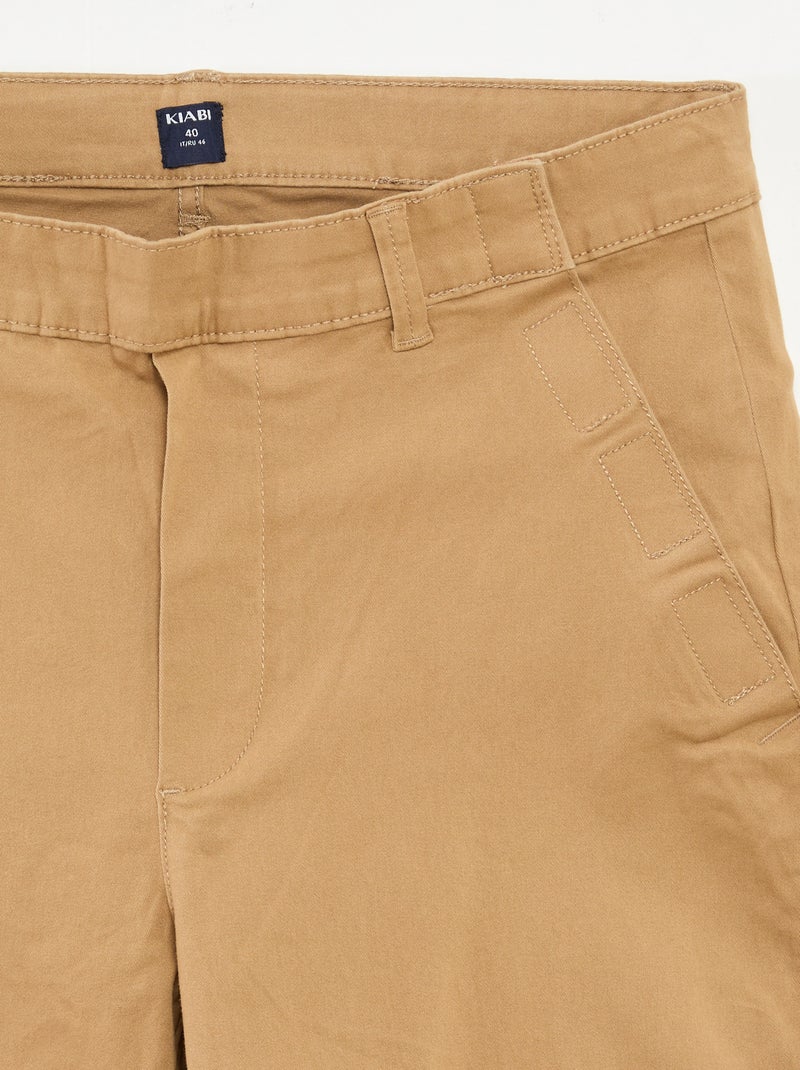 Pantalone chino - collezione facile da indossare Beige - Kiabi