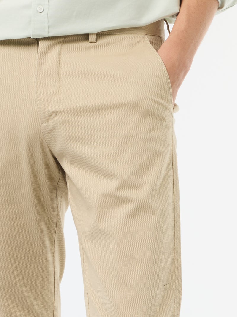 Pantalone chino in twill Beige - Kiabi
