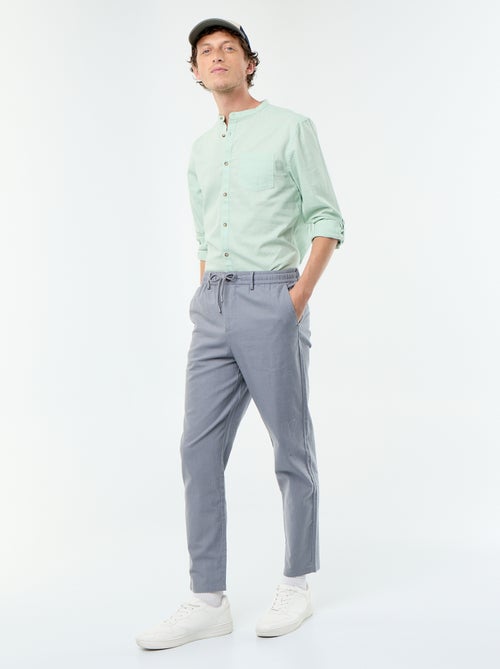 Pantalone chino regular in misto lino - Kiabi Pantalone chino regular in misto lino - Kiabi