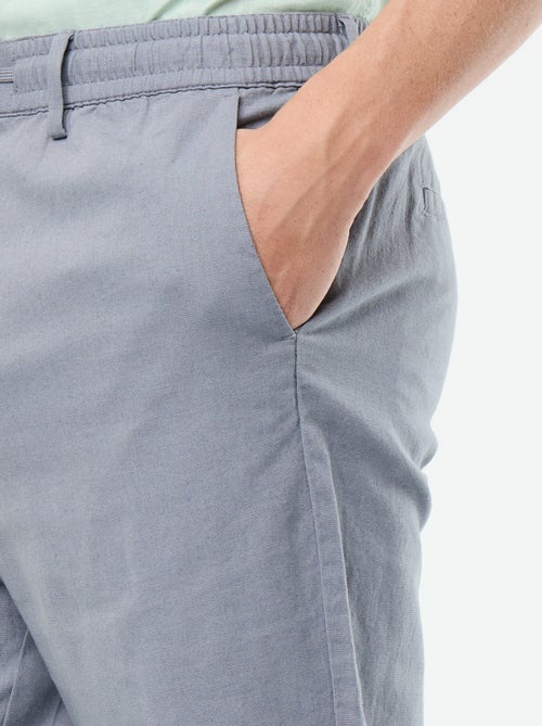Pantalone chino regular in misto lino - Kiabi Pantalone chino regular in misto lino - Kiabi