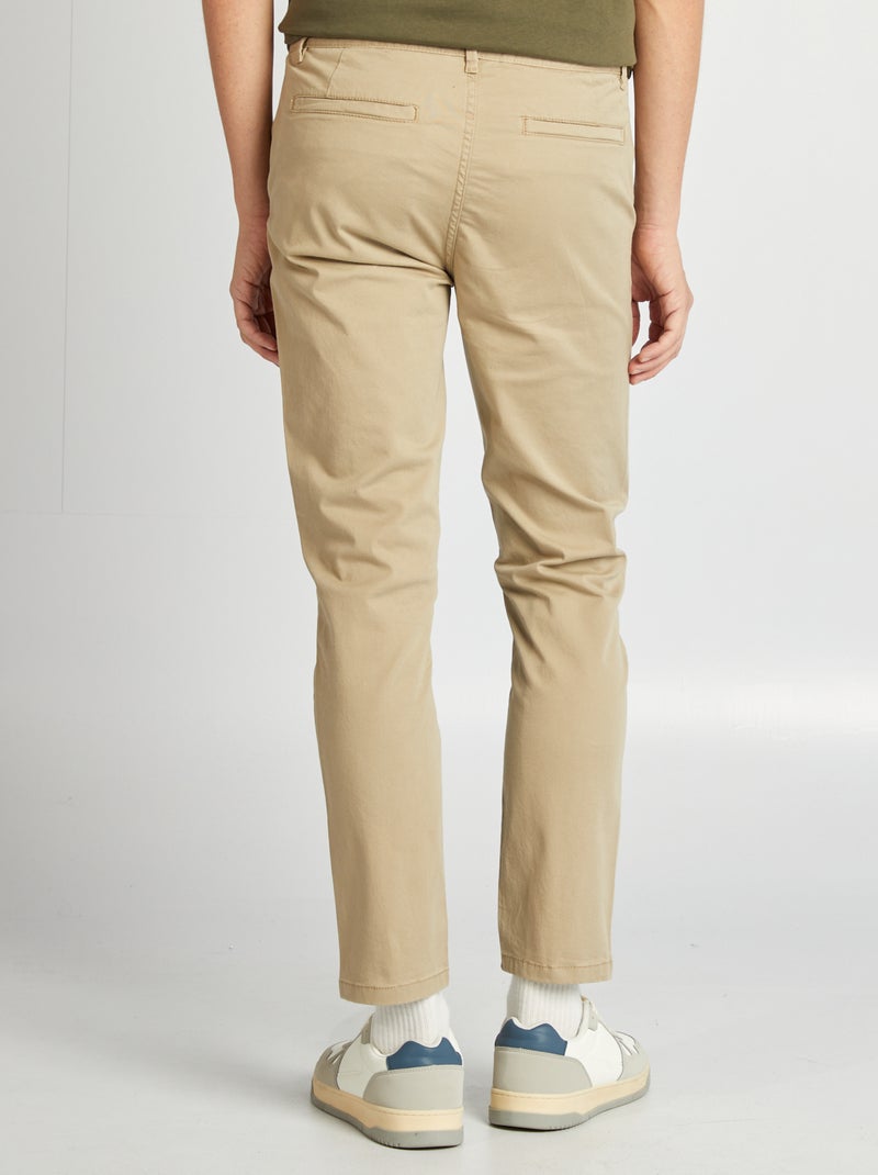 Pantalone chino slim L30 BEIGE - Kiabi