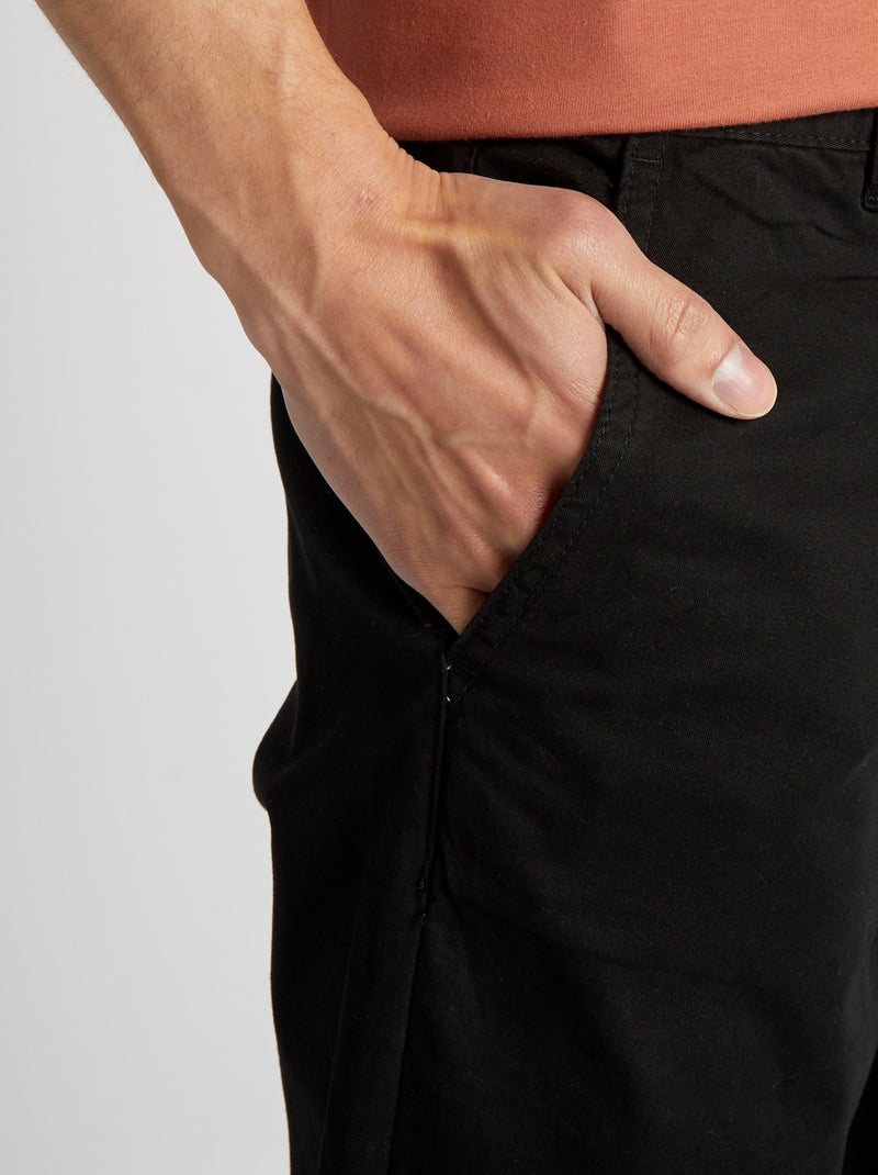 Pantalone chino slim L30 NERO - Kiabi