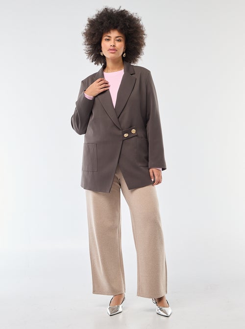 Pantalone comfort in maglia a costine - Kiabi