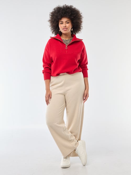 Pantalone confortevole in maglia a costine - Kiabi Pantalone confortevole in maglia a costine - Kiabi