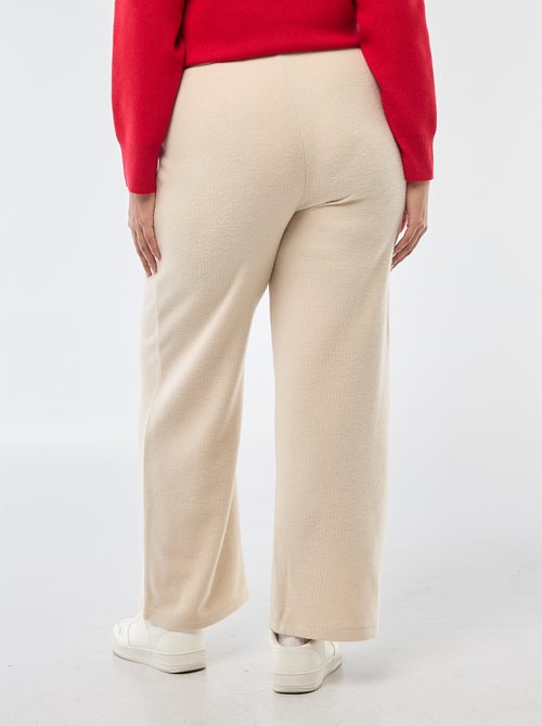 Pantalone confortevole in maglia a costine - Kiabi Pantalone confortevole in maglia a costine - Kiabi