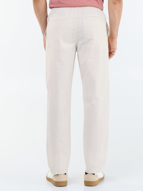 Pantalone da città in popeline - Kiabi