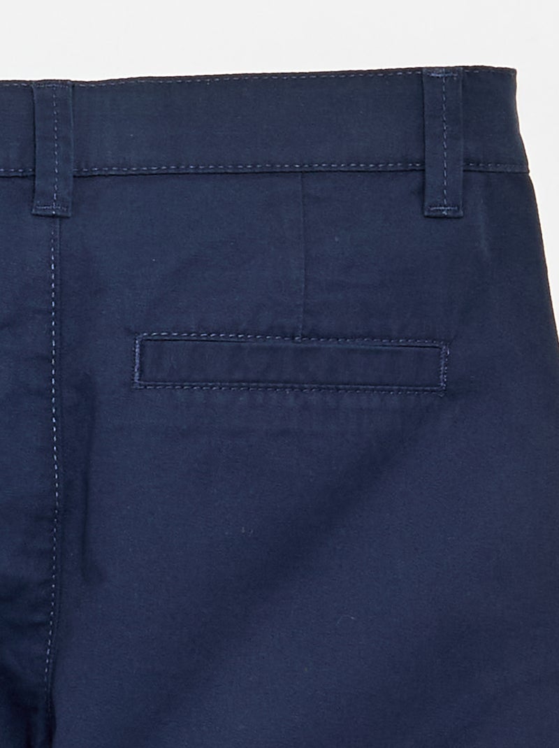 Pantalone dritto in cotone Blu - Kiabi