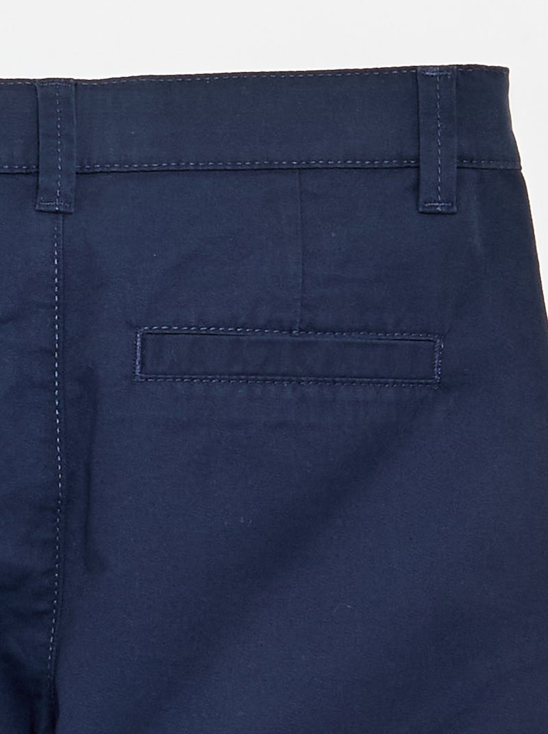 Pantalone dritto in cotone Blu - Kiabi