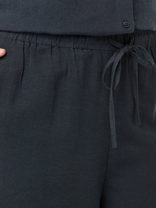 Pantalone dritto in misto lino - Kiabi