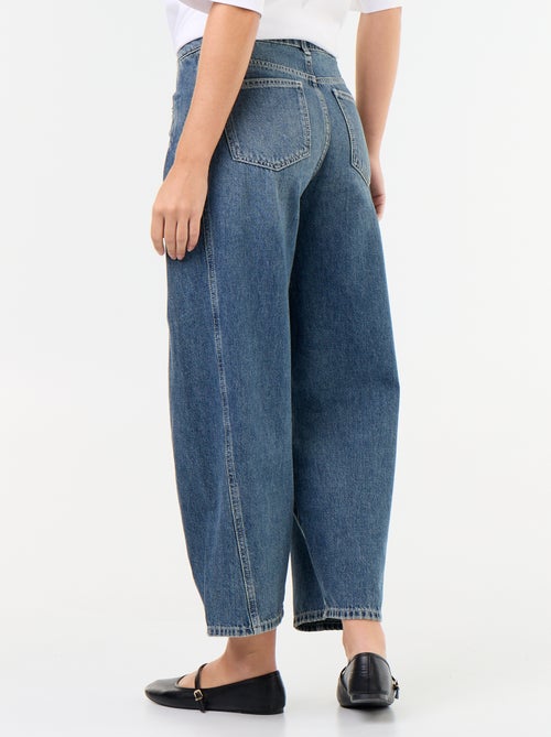Pantalone in denim con pinces decorative - Kiabi