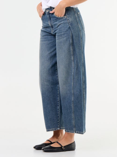 Pantalone in denim con pinces decorative - Kiabi