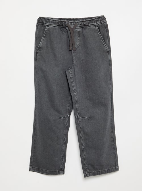 Pantalone in denim con vita elasticizzata - vestibilità comoda - Kiabi