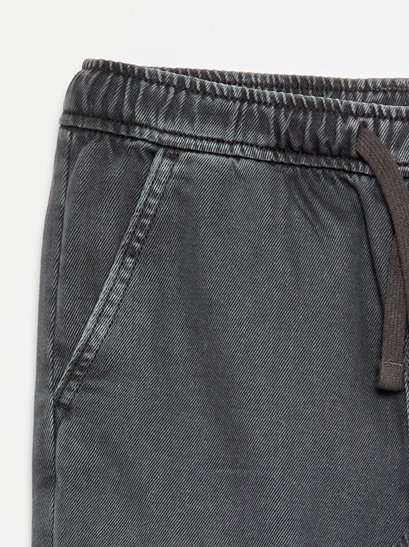 Pantalone in denim con vita elasticizzata - vestibilità comoda Grigio - Kiabi