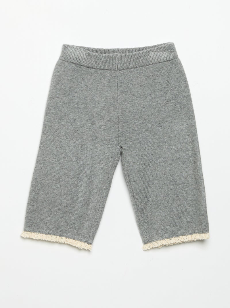 Pantalone in maglia a tinta unita Grigio - Kiabi