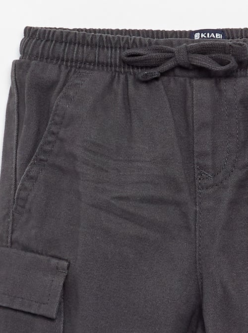 Pantalone jogger in twill con tasche a patta - Kiabi