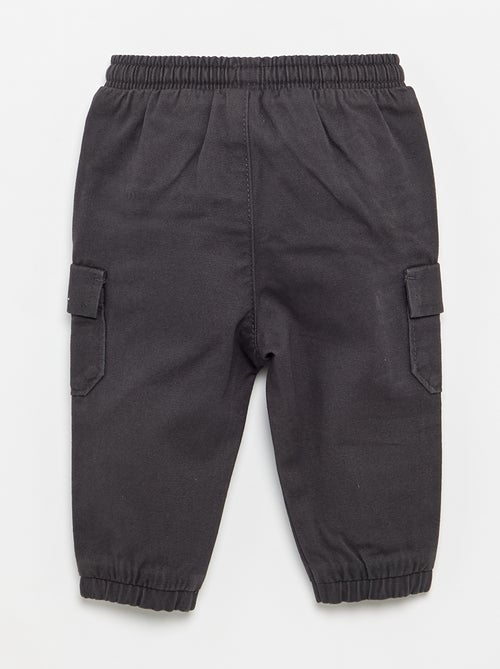 Pantalone jogger in twill con tasche a patta - Kiabi