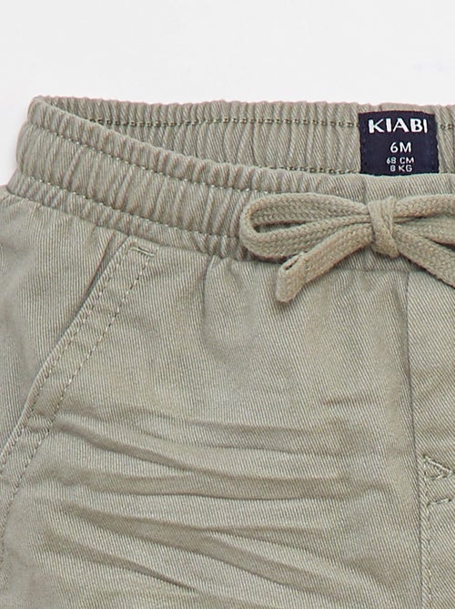 Pantalone jogger in twill con tasche a patta - Kiabi Pantalone jogger in twill con tasche a patta - Kiabi