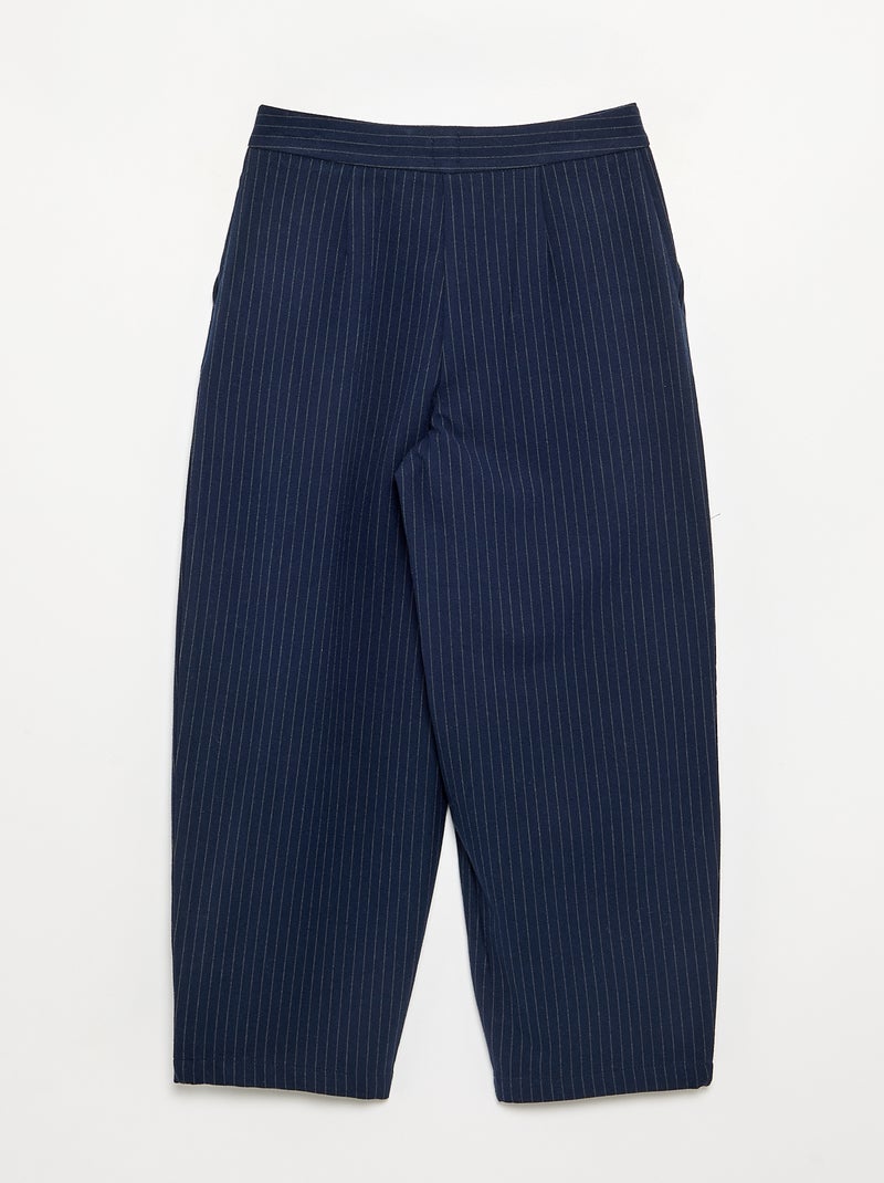 Pantalone largo in flanella Blu - Kiabi
