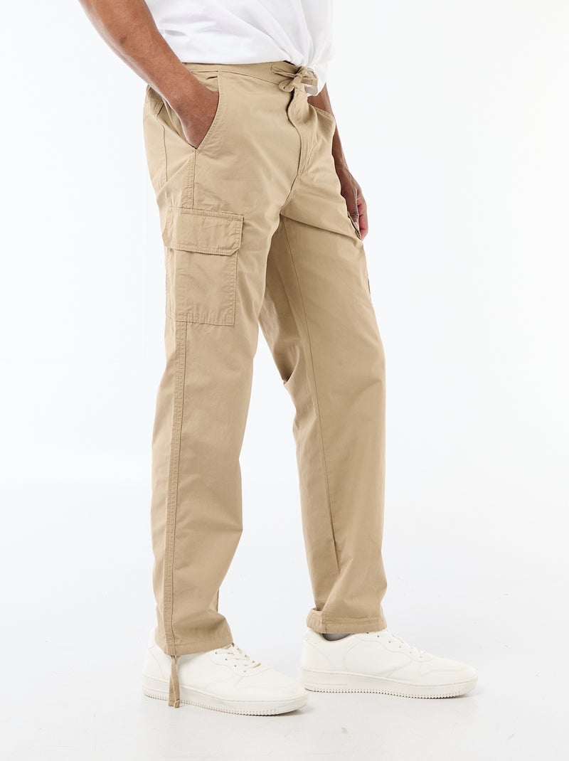 Pantalone multitasche regular fit Beige - Kiabi