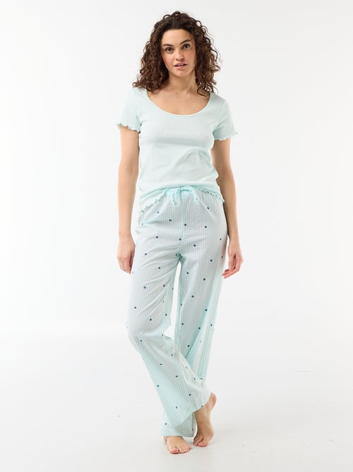 Pantalone pigiama in voile di cotone stampato - Kiabi