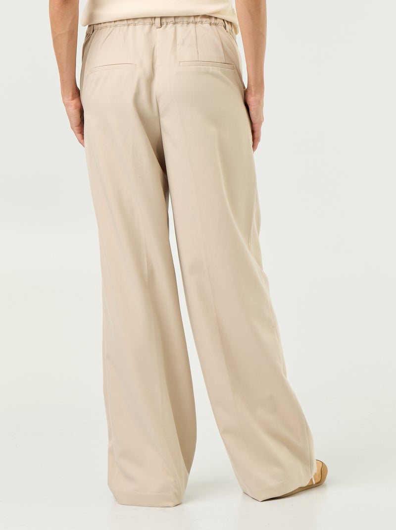 Pantalone premaman con pinces Beige - Kiabi