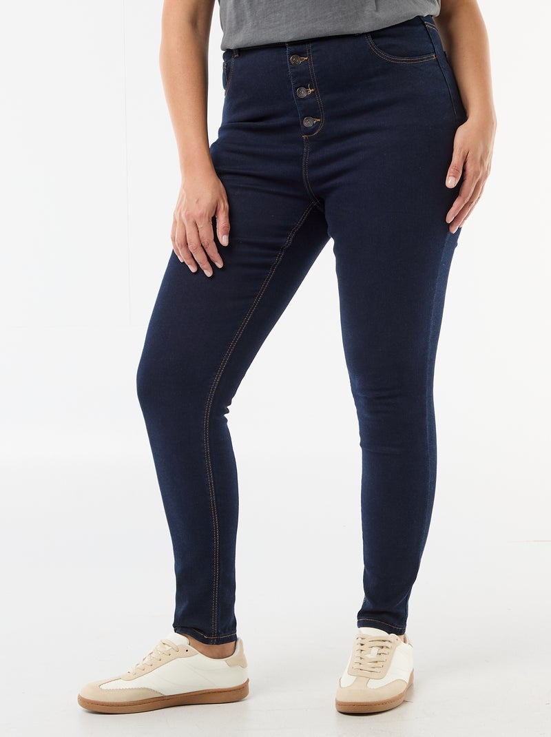 Pantalone skinny a vita altissima - L30 Blu - Kiabi
