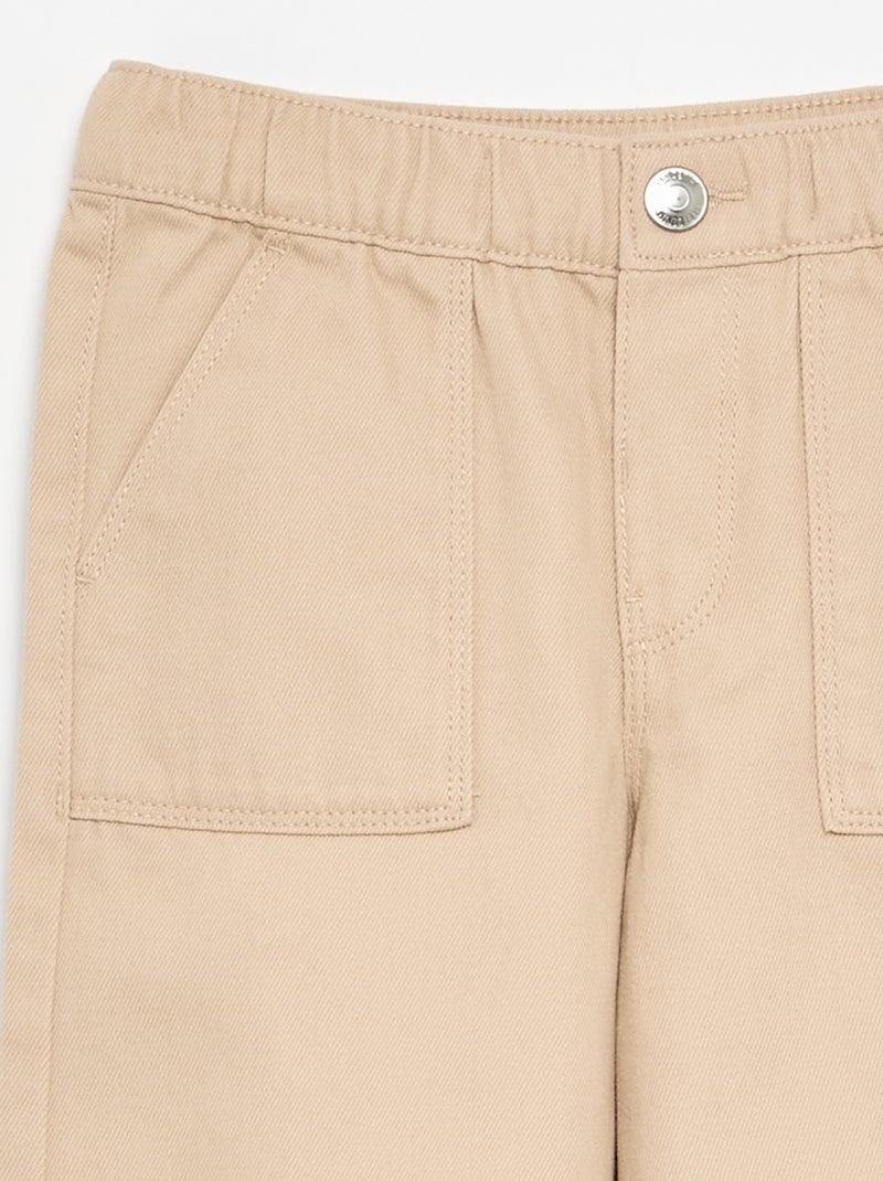 Pantalone wide leg - taglio aderente Beige - Kiabi