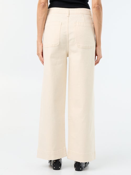 Pantalone wide leg con tasche intrecciate - Kiabi