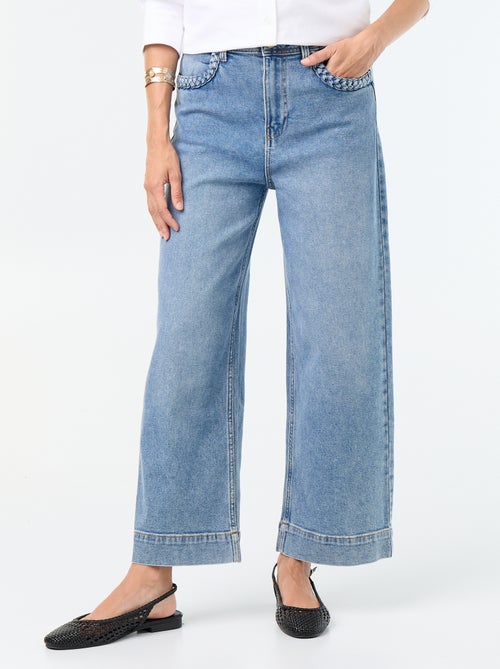 Pantalone wide leg con tasche intrecciate - Kiabi
