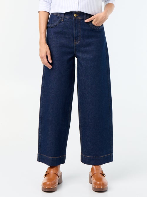Pantalone wide leg con tasche intrecciate - Kiabi Pantalone wide leg con tasche intrecciate - Kiabi