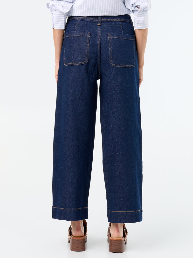 Pantalone wide leg con tasche intrecciate Blu - Kiabi